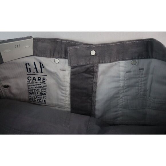 GAP 728856 Women's Sz 31/12R Pilot Gray High Rise Velvet Vintage Slim Pants - Picture 5 of 14
